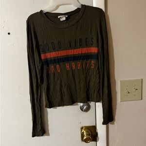 💚💚💚 Olive Long Sleeve Graphic Tee